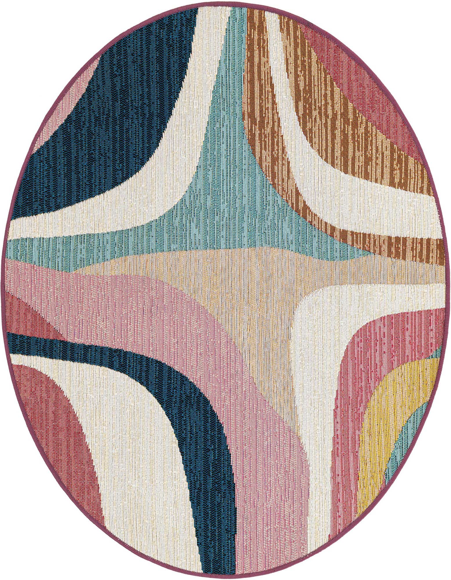 3' x 3' Easy-Clean Modern Indoor / Outdoor Round Rug