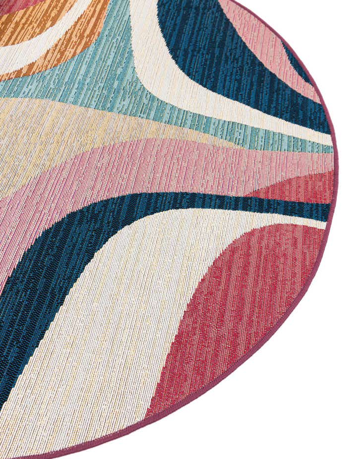 3' x 3' Easy-Clean Modern Indoor / Outdoor Round Rug