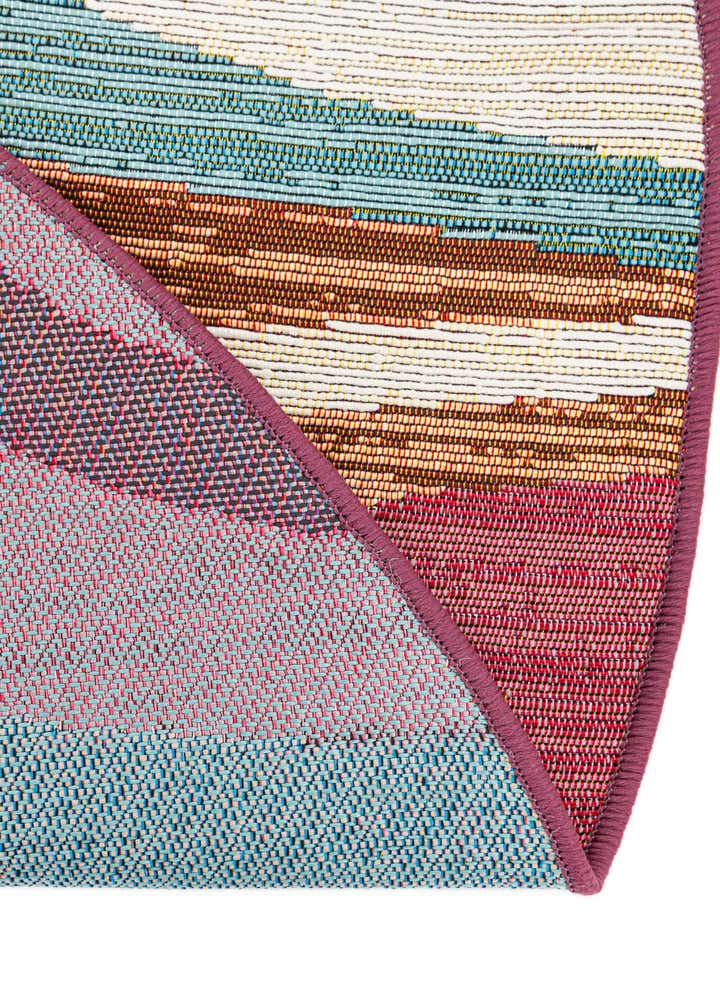 7' 10 x 7' 10 Easy-Clean Modern Indoor / Outdoor Round Rug
