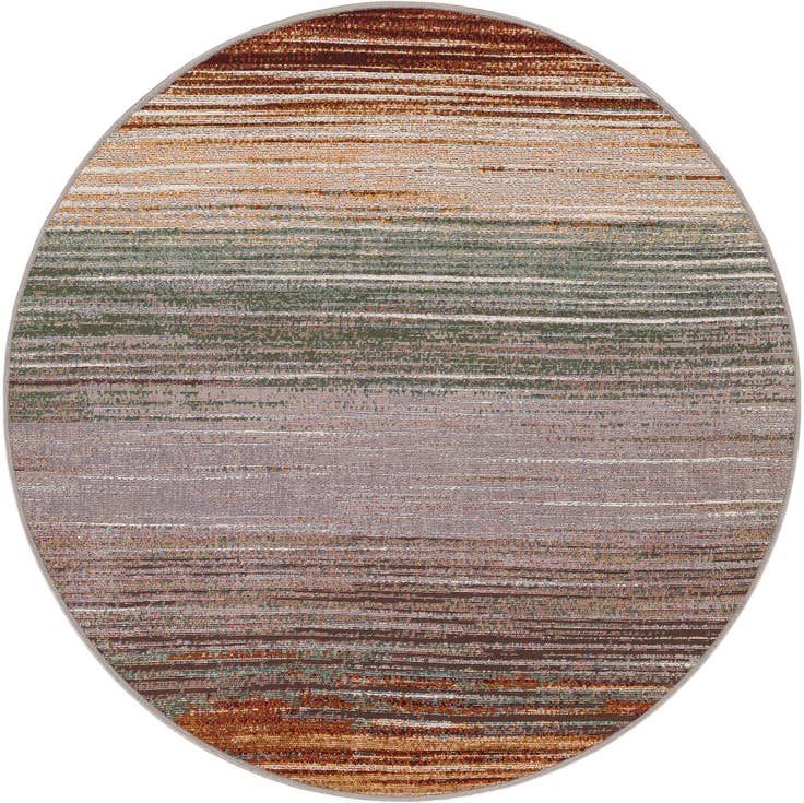 Detail image of 4' x 4' Easy-Clean Modern Indoor / Outdoor Round Rug