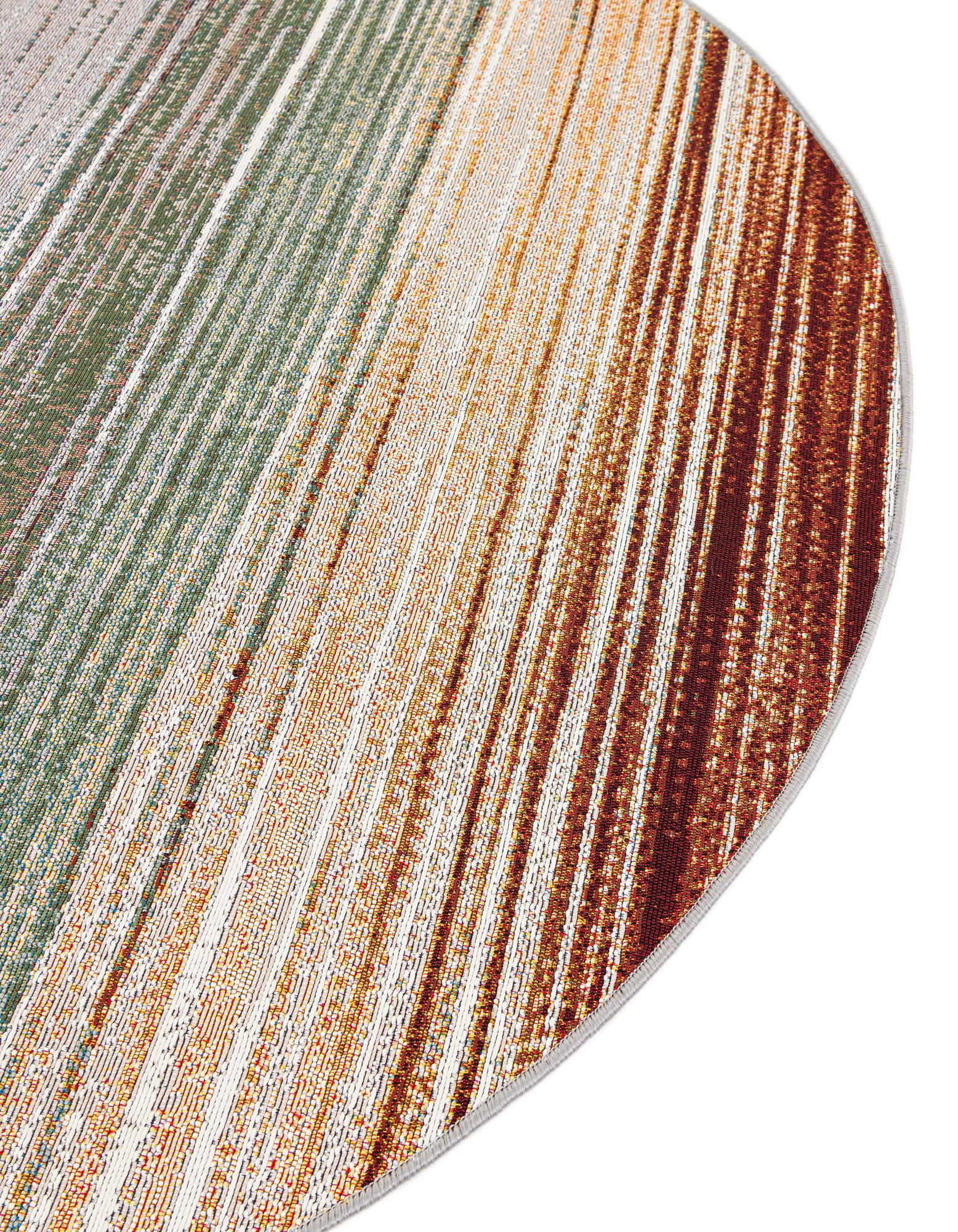 3' x 3' Easy-Clean Modern Indoor / Outdoor Round Rug
