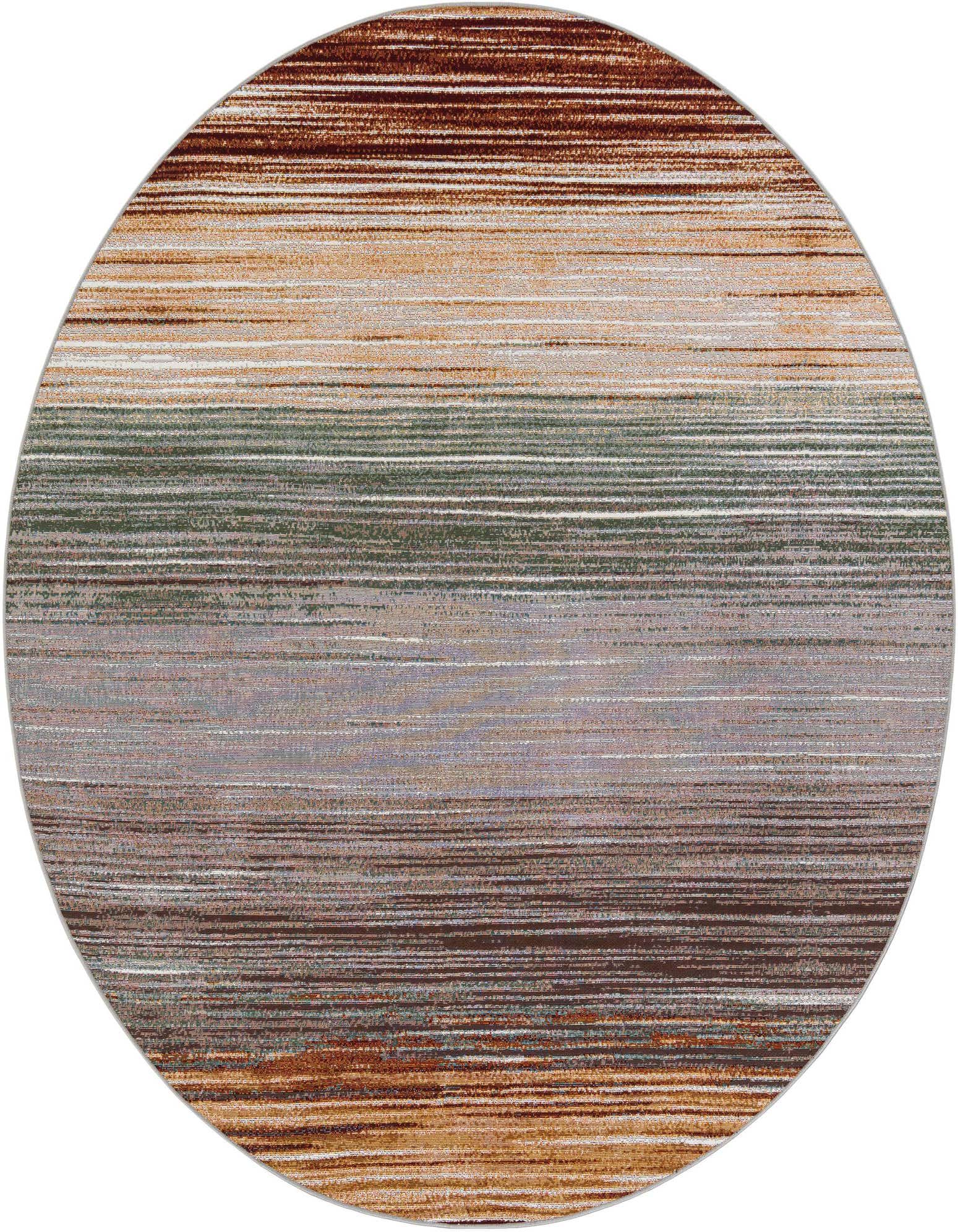 7' 10 x 7' 10 Easy-Clean Modern Indoor / Outdoor Round Rug