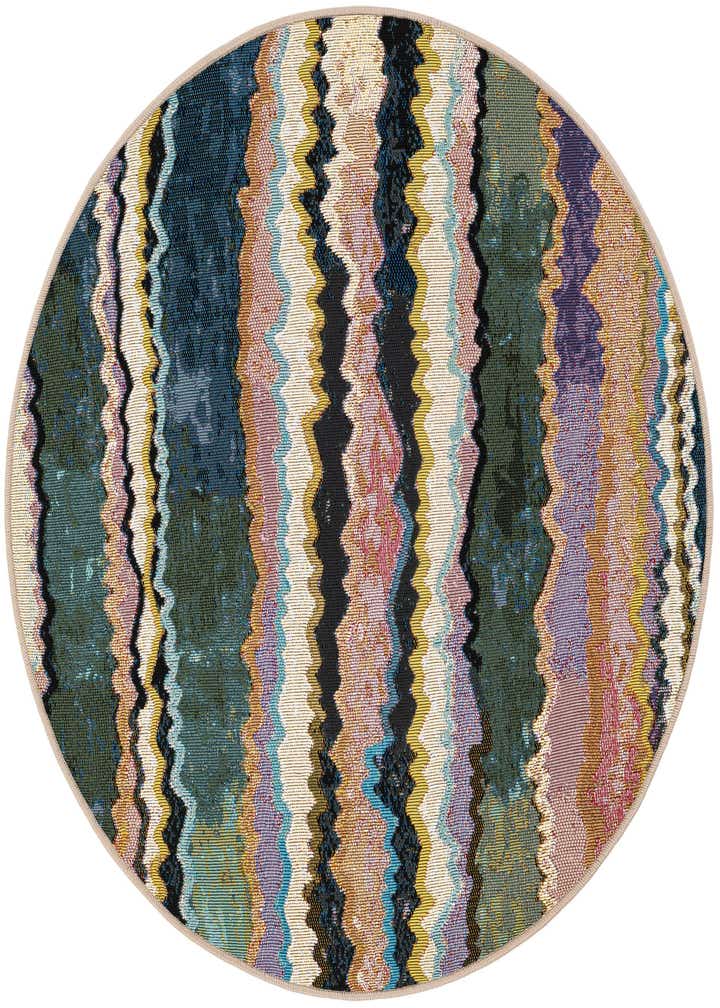 3' x 3' Easy-Clean Modern Indoor / Outdoor Round Rug