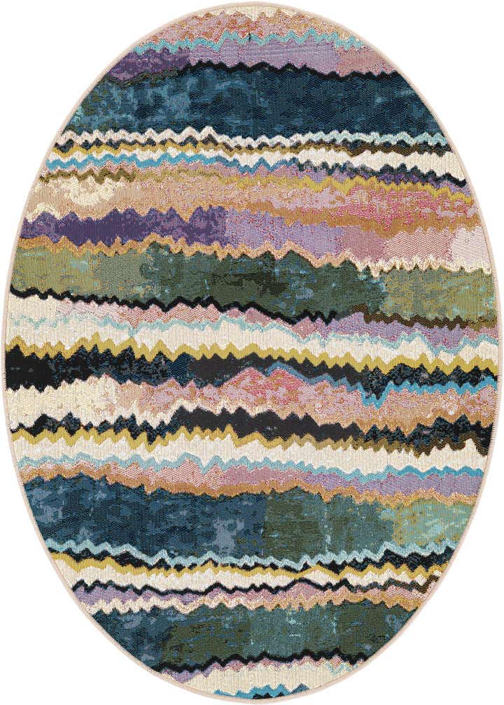 4' x 4' Easy-Clean Modern Indoor / Outdoor Round Rug