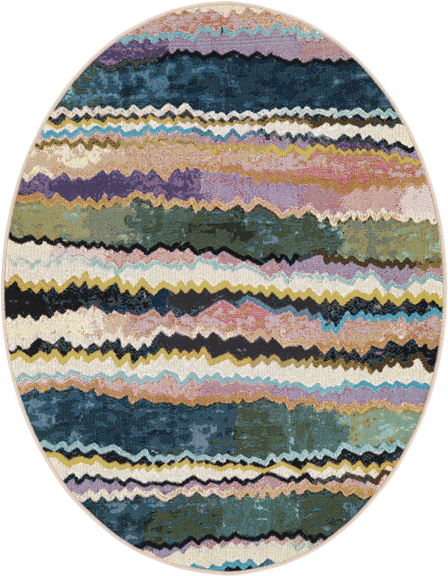 4' x 4' Easy-Clean Modern Indoor / Outdoor Round Rug