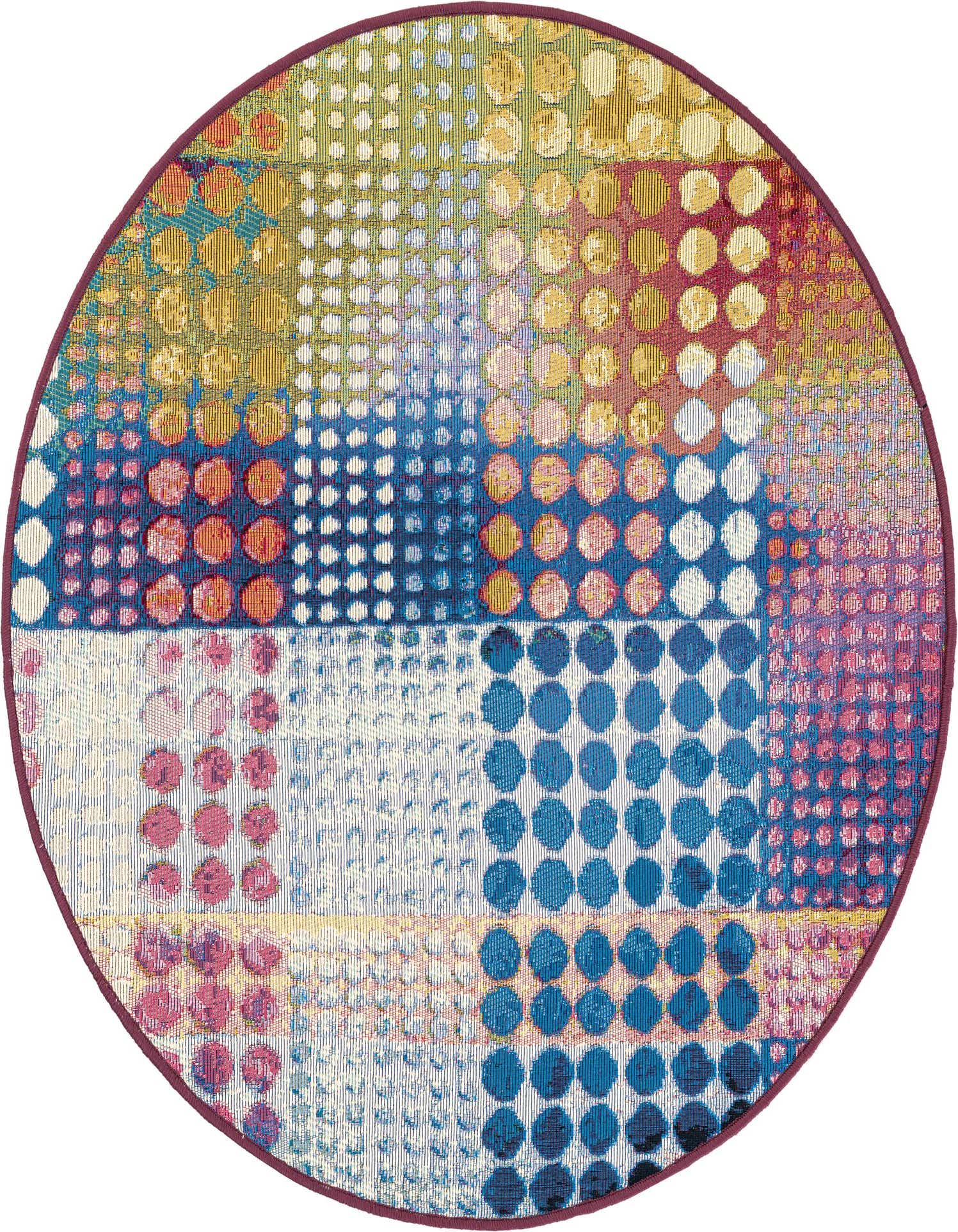 3' x 3' Easy-Clean Modern Indoor / Outdoor Round Rug