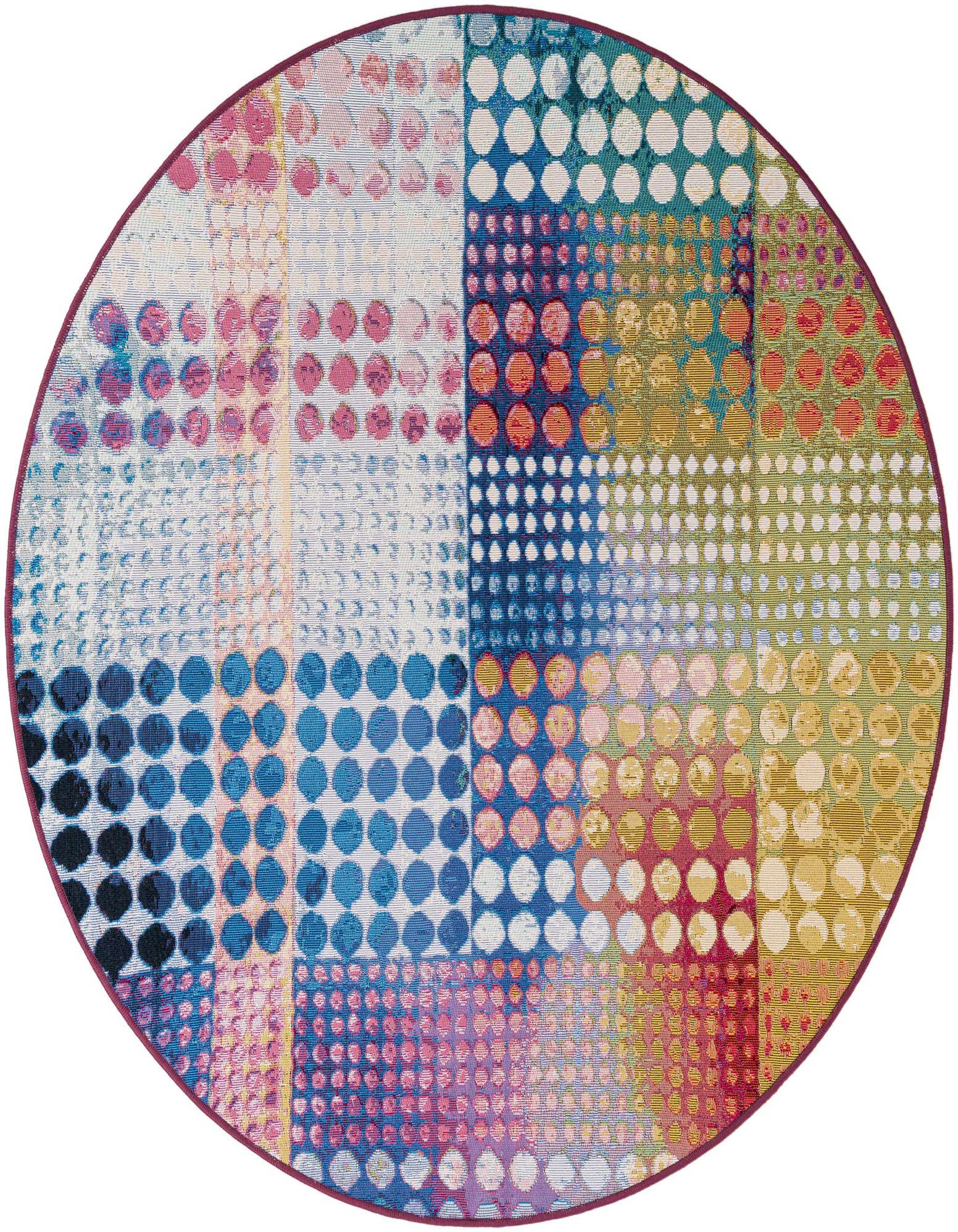 5' x 5' Easy-Clean Modern Indoor / Outdoor Round Rug