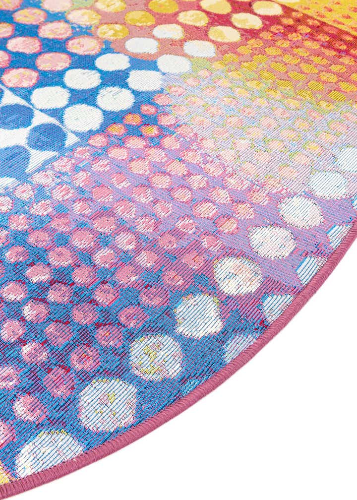 5' x 5' Easy-Clean Modern Indoor / Outdoor Round Rug