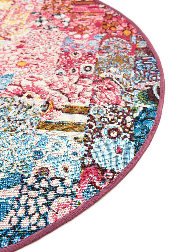 8' x 8' Easy-Clean Modern Indoor / Outdoor Round Rug
