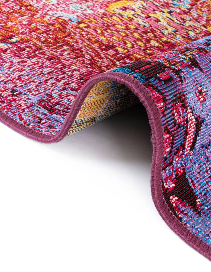 Detail image of 5' x 5' Easy-Clean Modern Indoor / Outdoor Round Rug