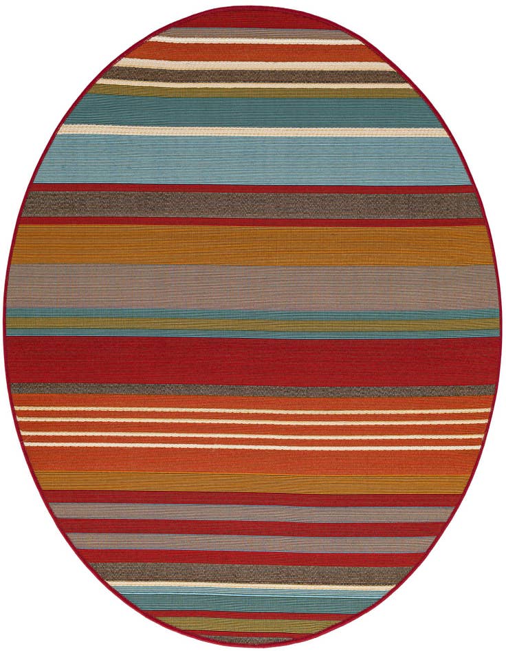 Detail image of 4' x 4' Easy-Clean Modern Indoor / Outdoor Round Rug