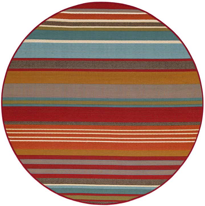 4' x 4' Easy-Clean Modern Indoor / Outdoor Round Rug