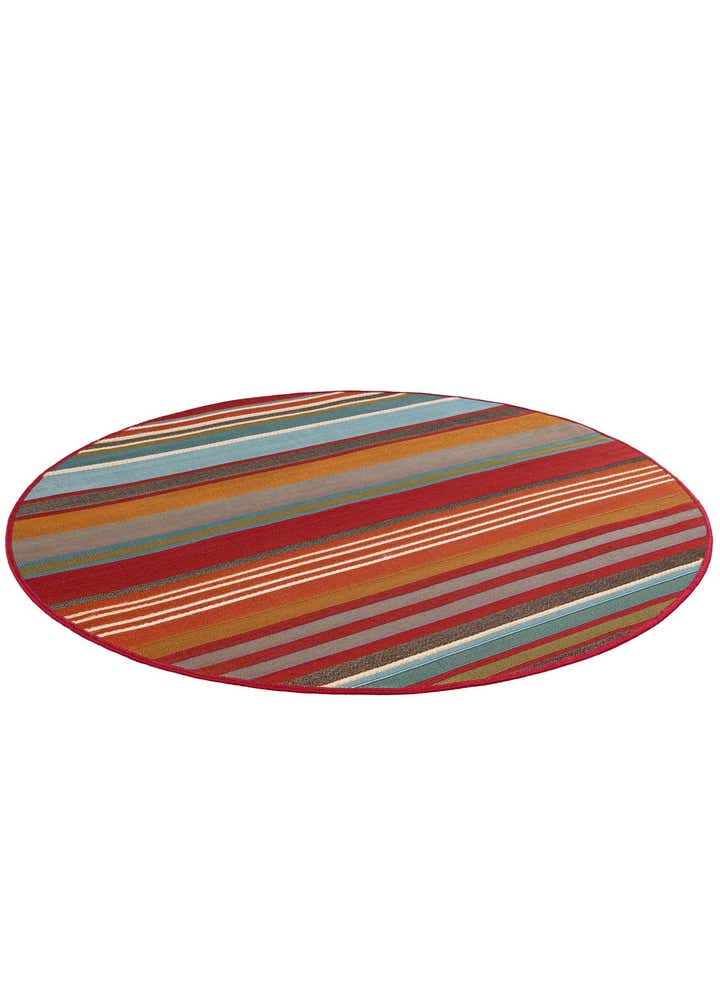 4' x 4' Easy-Clean Modern Indoor / Outdoor Round Rug