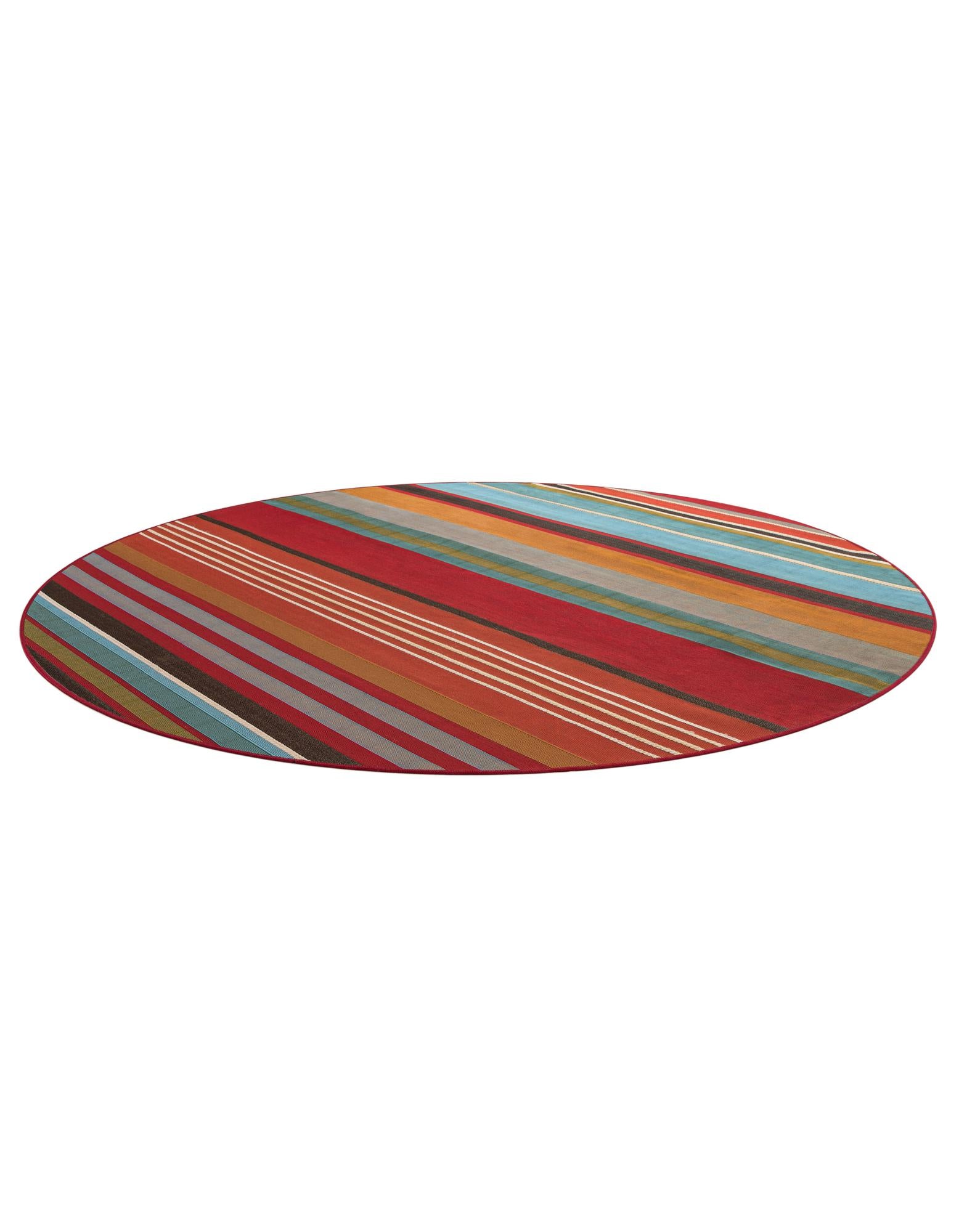 7' 10 x 7' 10 Easy-Clean Modern Indoor / Outdoor Round Rug