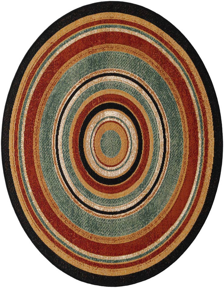 Detail image of 4' x 4' Easy-Clean Modern Indoor / Outdoor Round Rug