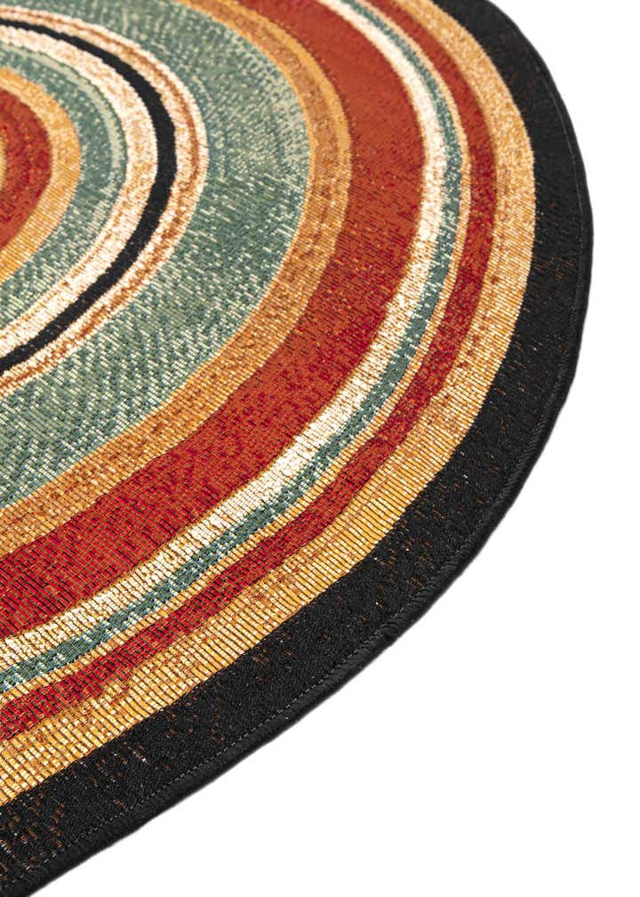 7' 10 x 7' 10 Easy-Clean Modern Indoor / Outdoor Round Rug