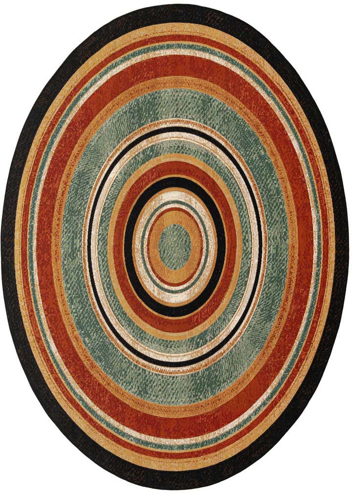 7' 10 x 7' 10 Easy-Clean Modern Indoor / Outdoor Round Rug
