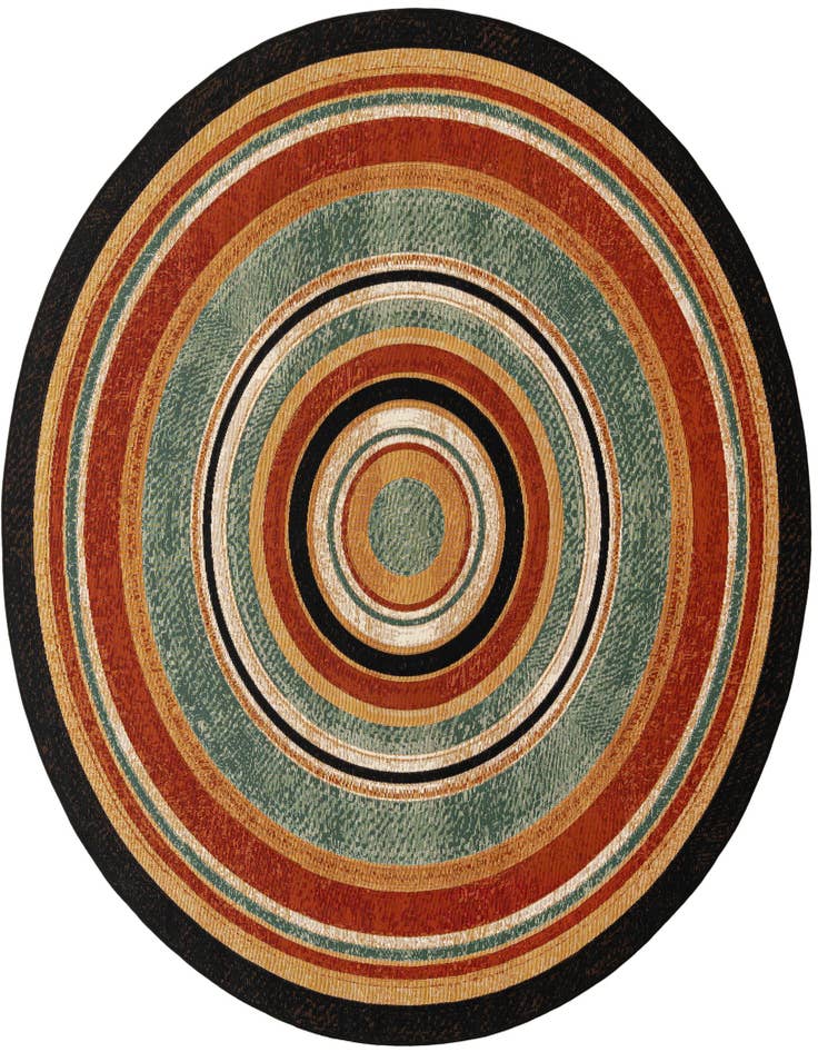 Detail image of 7' 10 x 7' 10 Easy-Clean Modern Indoor / Outdoor Round Rug