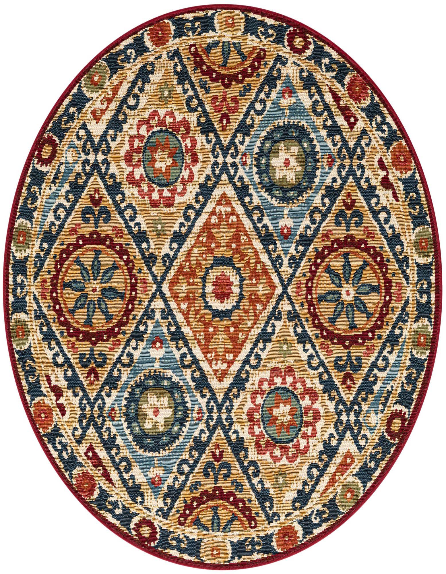 4' x 4' Easy-Clean Modern Indoor / Outdoor Round Rug