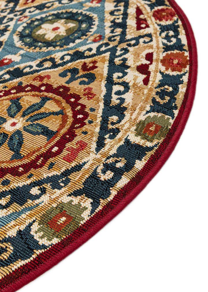 7' 10 x 7' 10 Easy-Clean Modern Indoor / Outdoor Round Rug