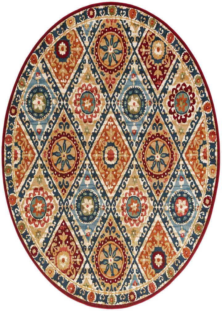 7' 10 x 7' 10 Easy-Clean Modern Indoor / Outdoor Round Rug