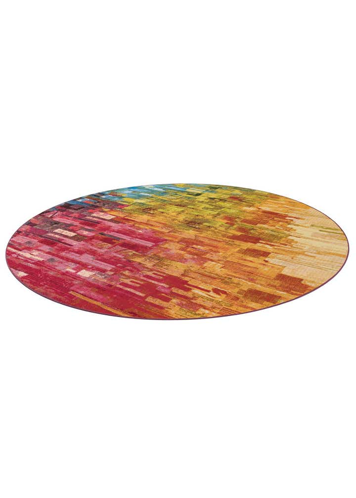 10' x 10' Easy-Clean Modern Indoor / Outdoor Round Rug