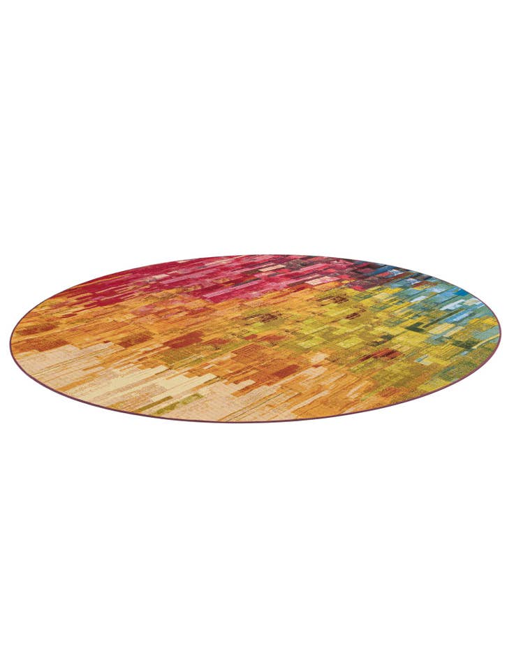 Detail image of 10' x 10'  Washable Modern Indoor / Outdoor Round Rug