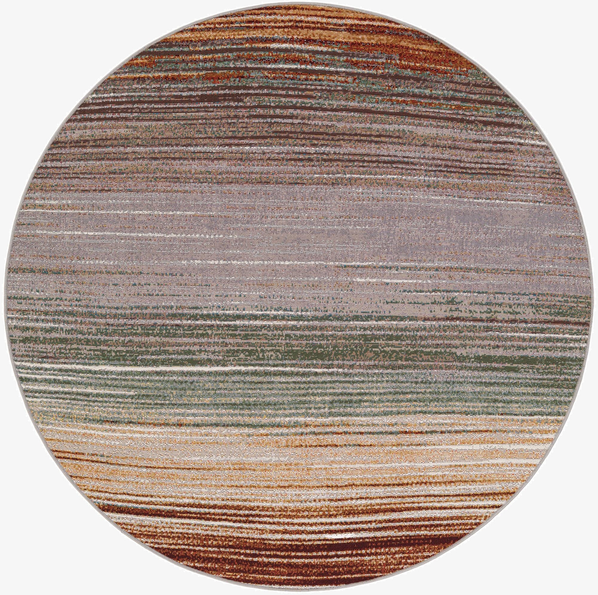 5' x 5'  Washable Modern Indoor / Outdoor Round Rug