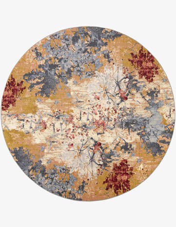 10' x 10' Easy-Clean Modern Indoor / Outdoor Round Rug