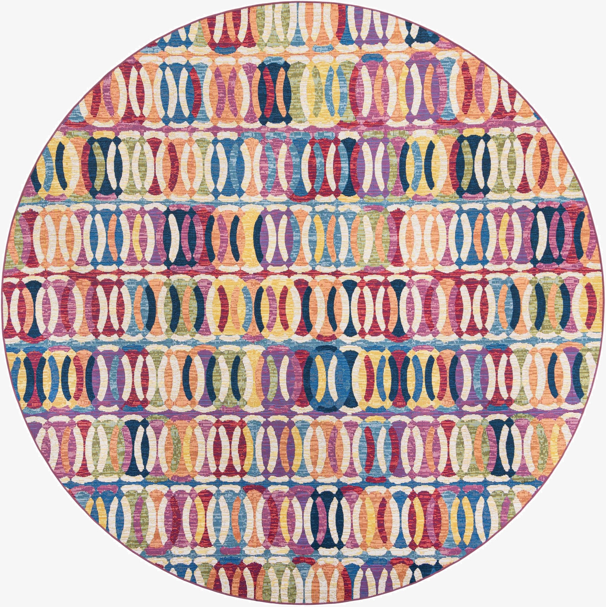 10' x 10'  Washable Modern Indoor / Outdoor Round Rug