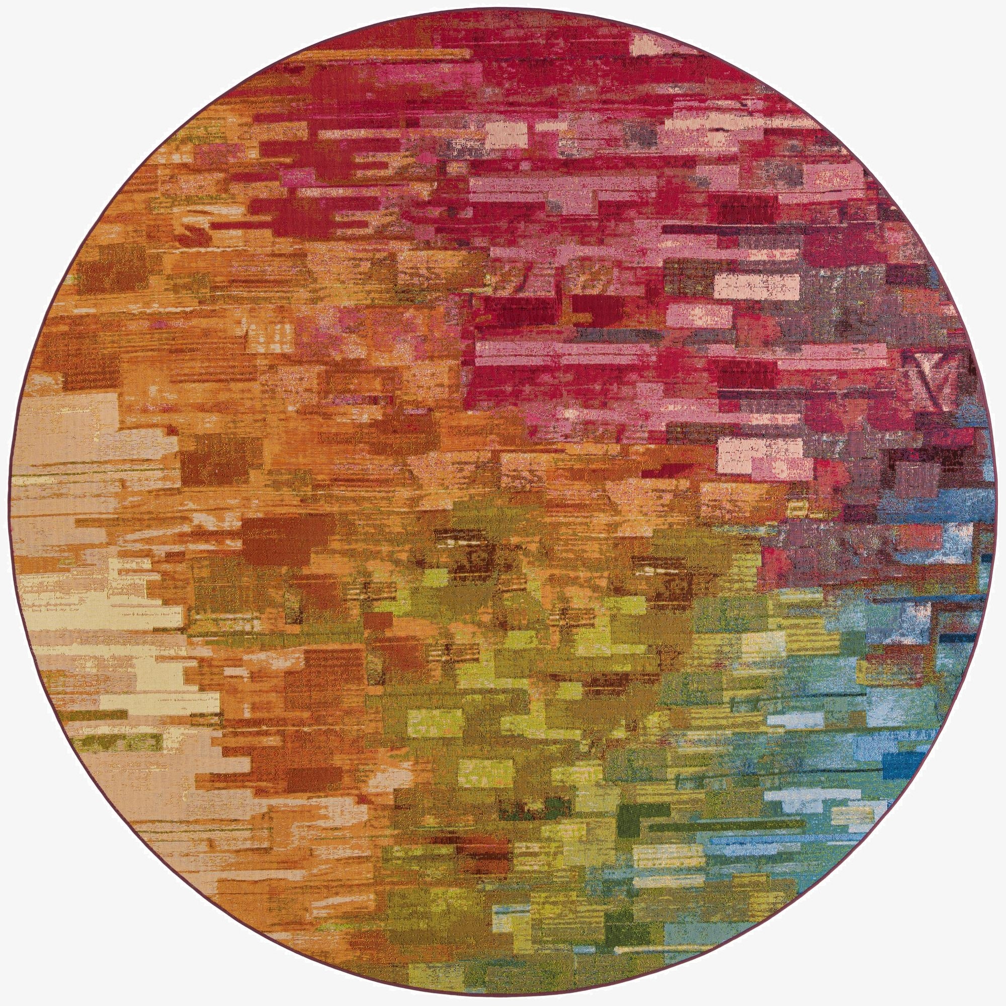 10' x 10'  Washable Modern Indoor / Outdoor Round Rug