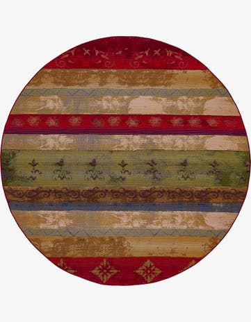 8' x 8' Easy-Clean Modern Indoor / Outdoor Round Rug