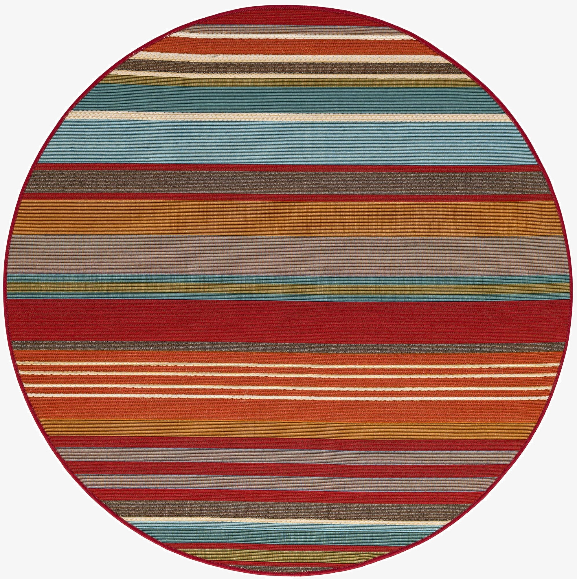 4' x 4'  Washable Modern Indoor / Outdoor Round Rug