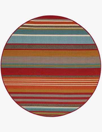 Easy-Clean Modern Indoor / Outdoor Round Rug