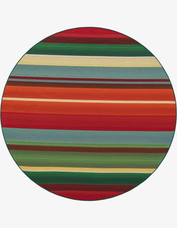 Easy-Clean Modern Indoor / Outdoor Round Rug