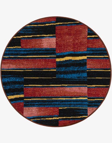 Easy-Clean Modern Indoor / Outdoor Round Rug