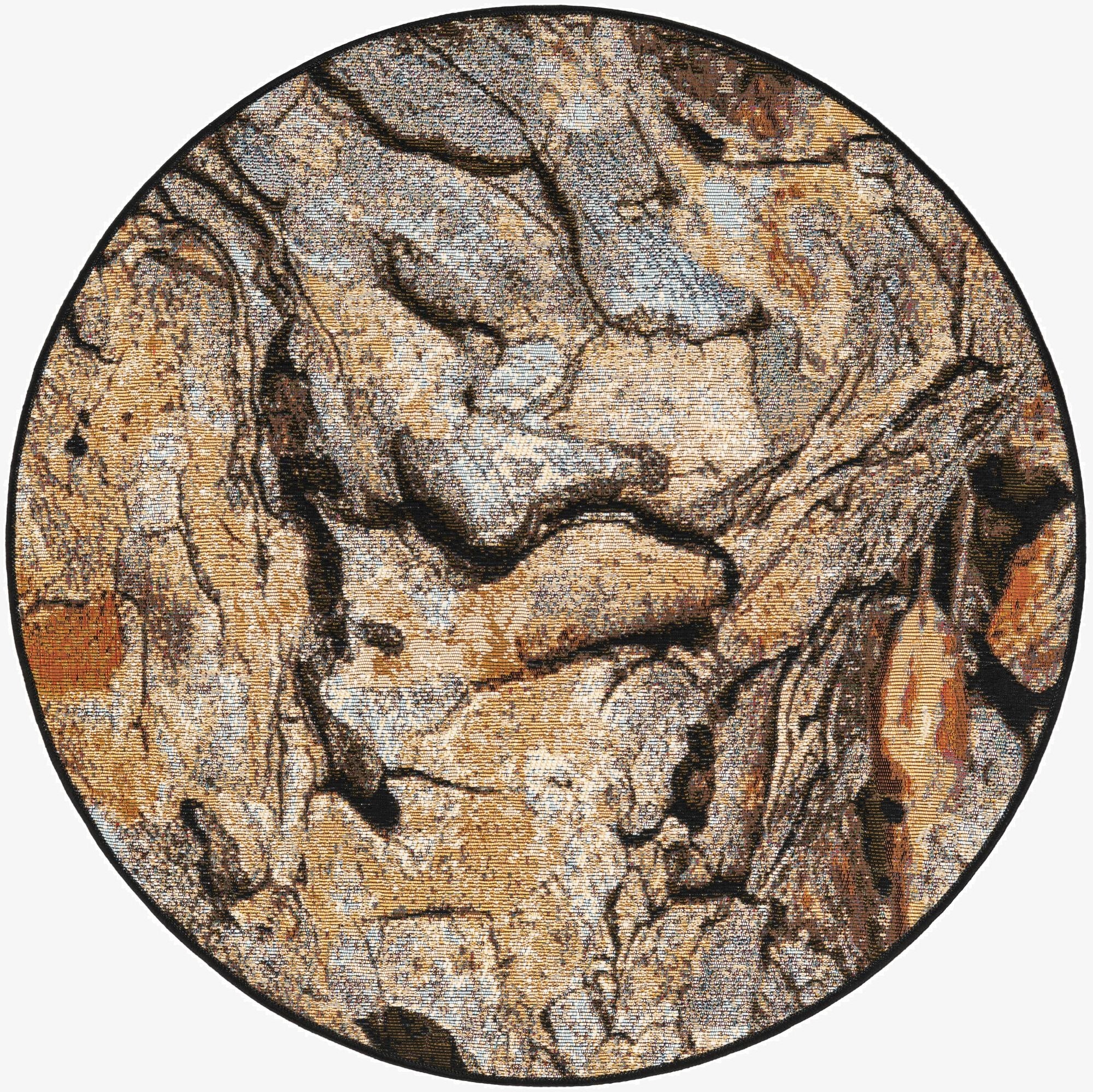 3' x 3'  Washable Modern Indoor / Outdoor Round Rug