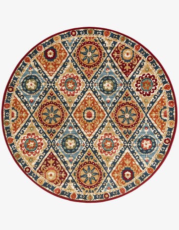 Easy-Clean Modern Indoor / Outdoor Round Rug