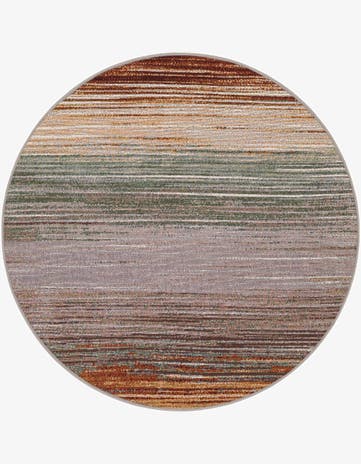 4' x 4' Easy-Clean Modern Indoor / Outdoor Round Rug