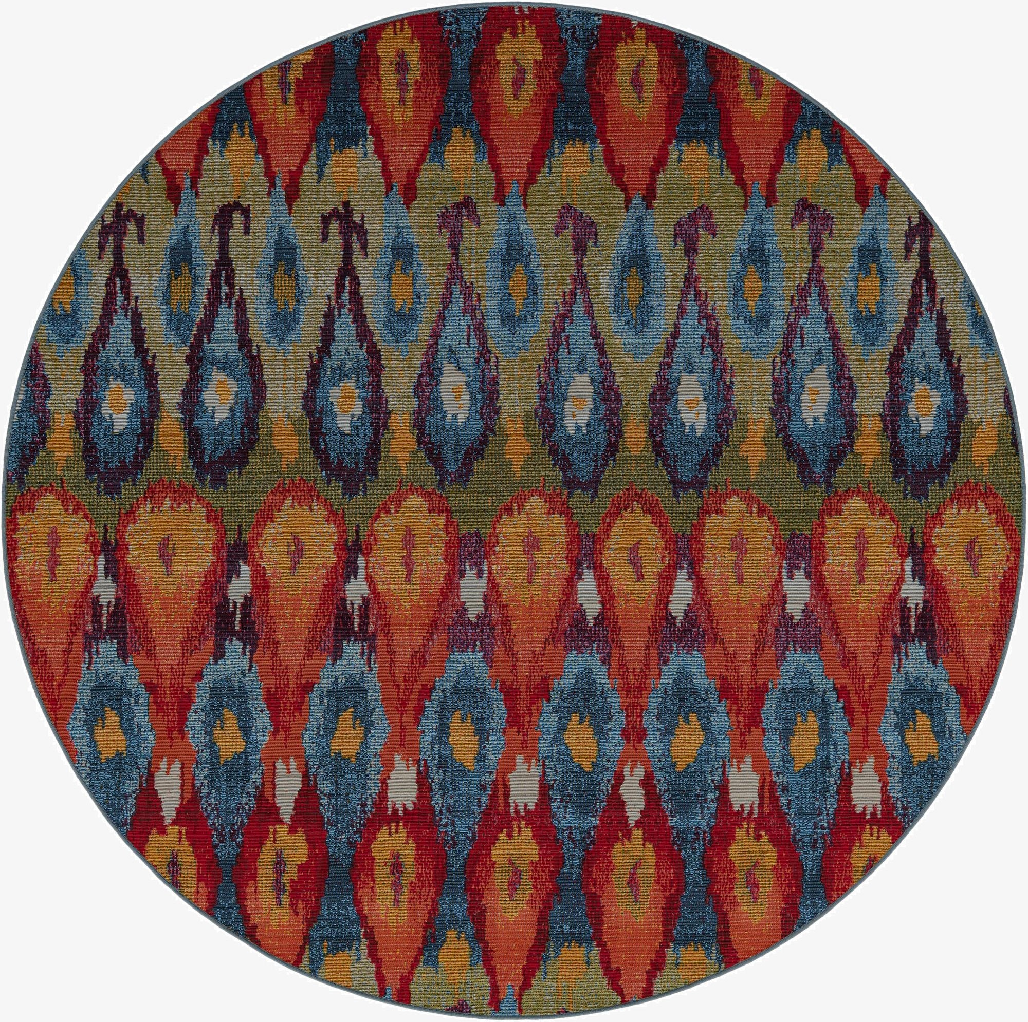 Primary image 7' x 7'  Washable Modern Indoor / Outdoor Round Rug