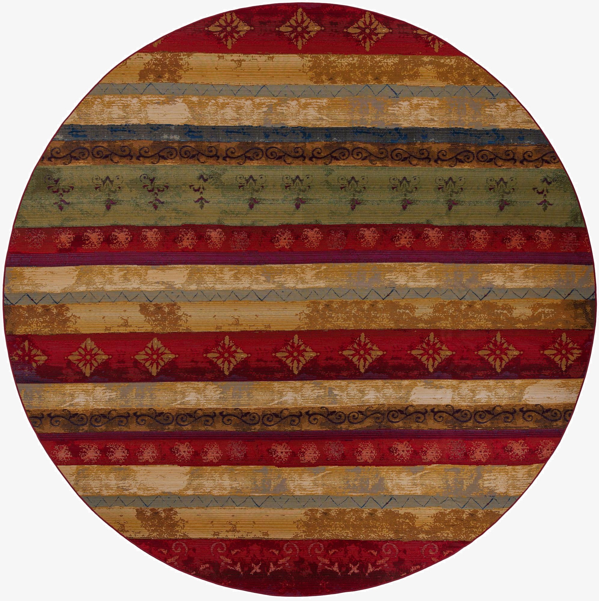 12' x 12'  Washable Modern Indoor / Outdoor Round Rug