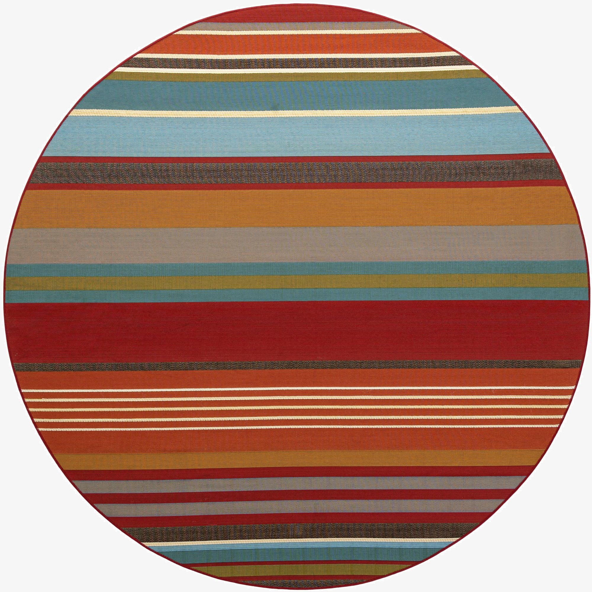 7' 10 x 7' 10  Washable Modern Indoor / Outdoor Round Rug
