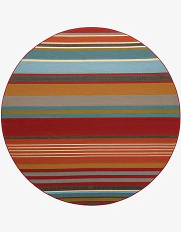 Easy-Clean Modern Indoor / Outdoor Round Rug