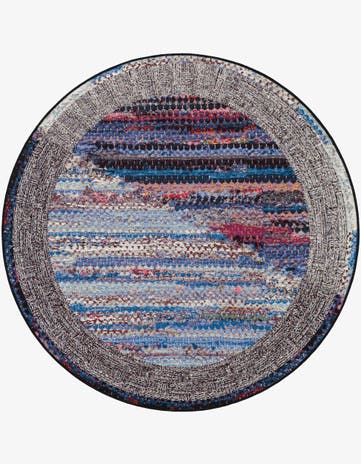 Easy-Clean Modern Indoor / Outdoor Round Rug
