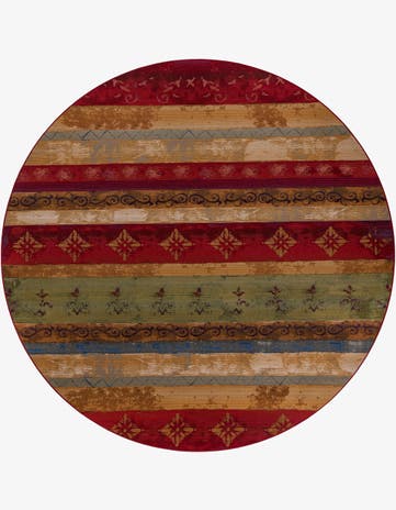 Easy-Clean Modern Indoor / Outdoor Round Rug