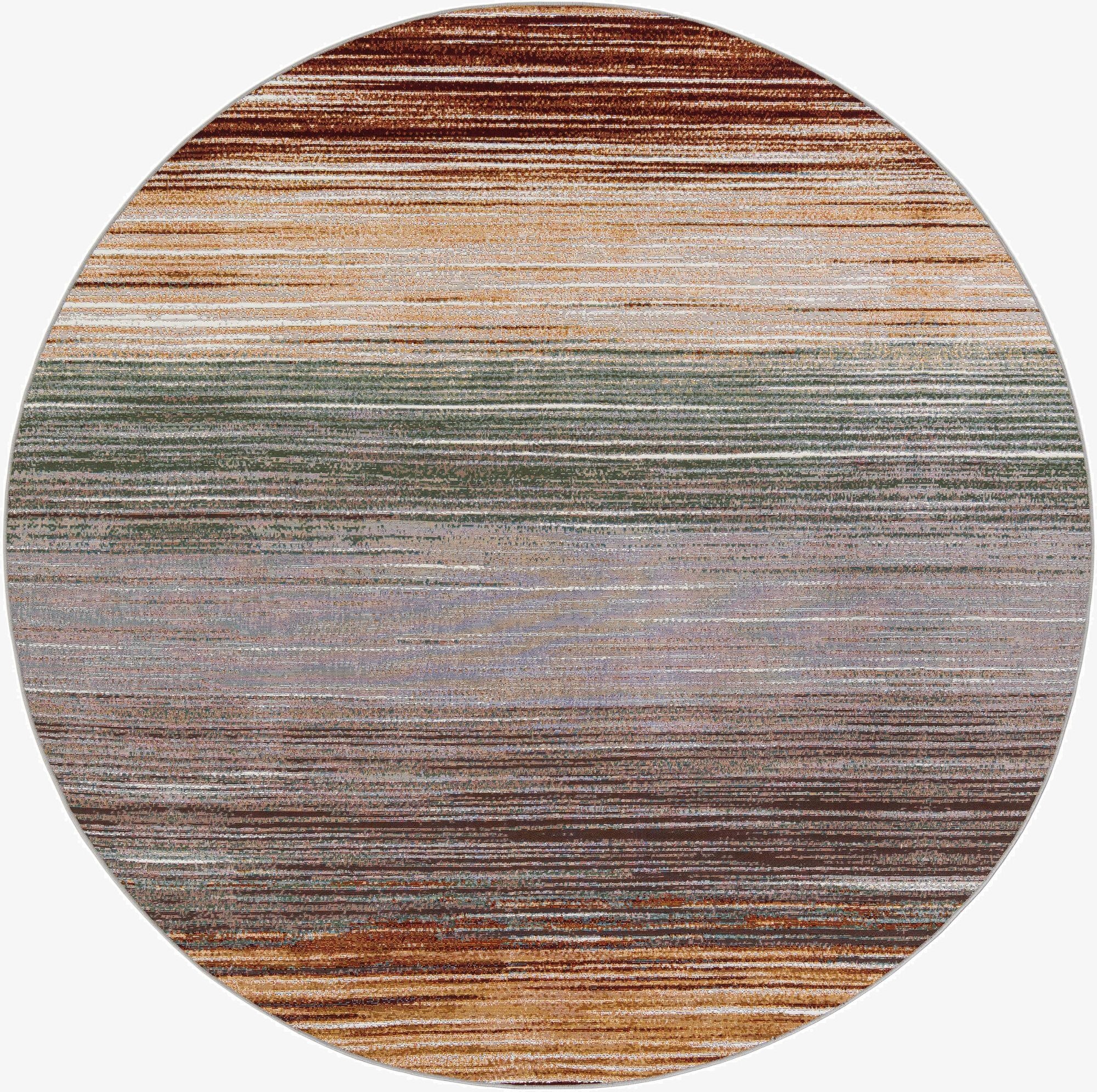 7' 10 x 7' 10  Washable Modern Indoor / Outdoor Round Rug