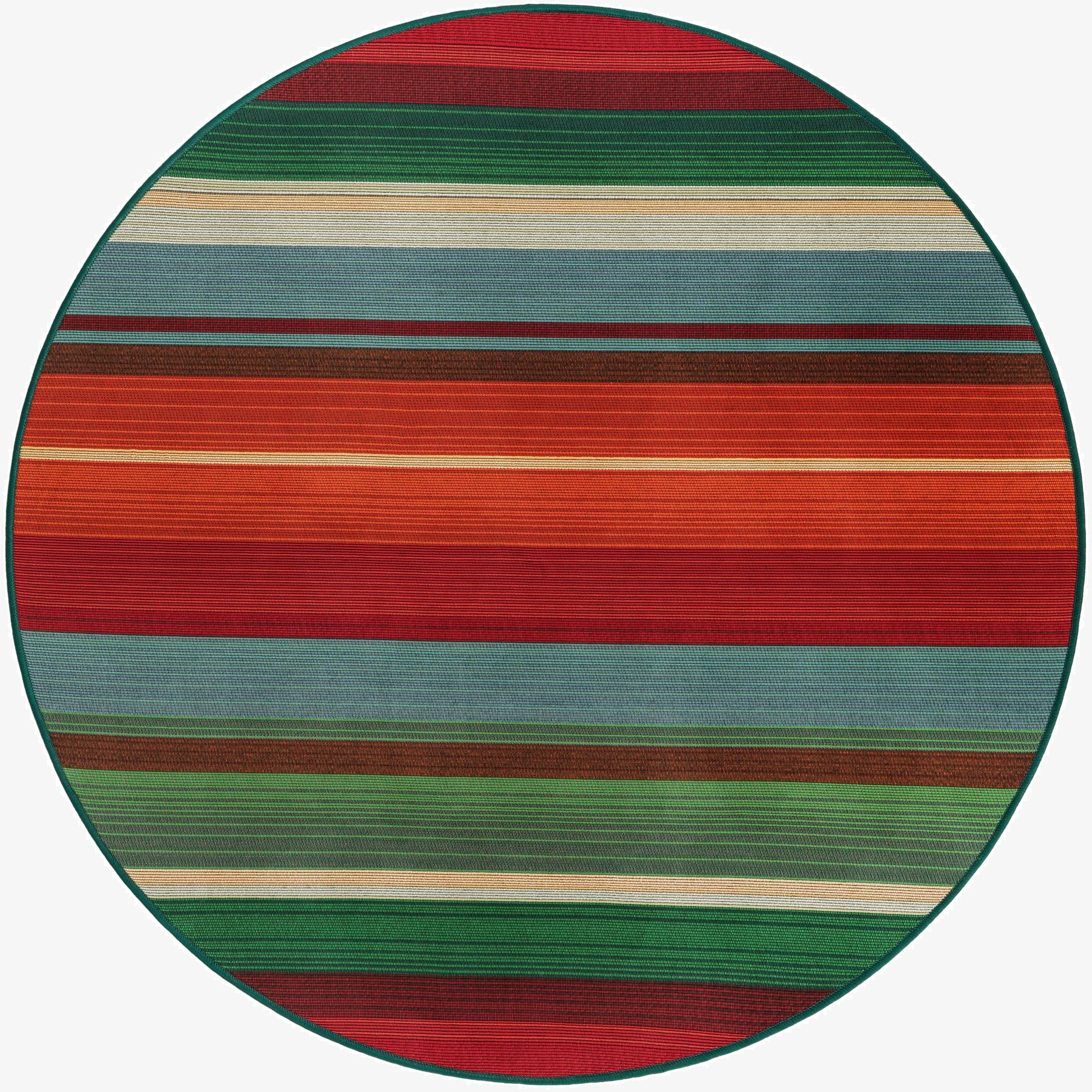 4' x 4'  Washable Modern Indoor / Outdoor Round Rug