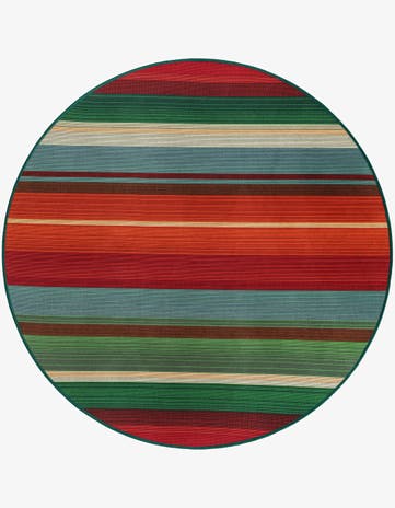 4' x 4' Easy-Clean Modern Indoor / Outdoor Round Rug