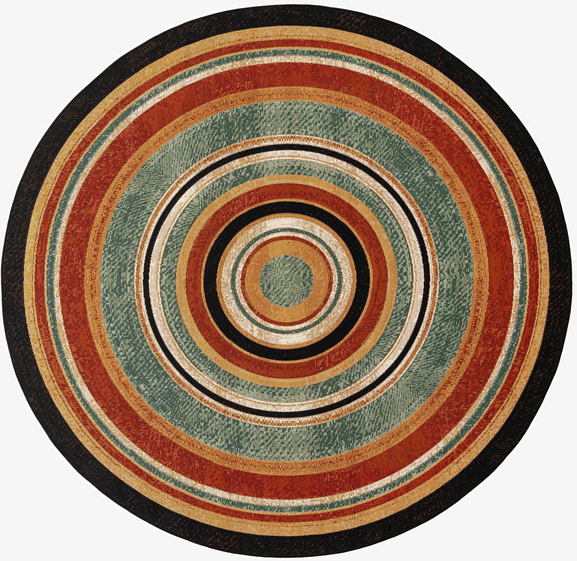 7' 10 x 7' 10  Washable Modern Indoor / Outdoor Round Rug