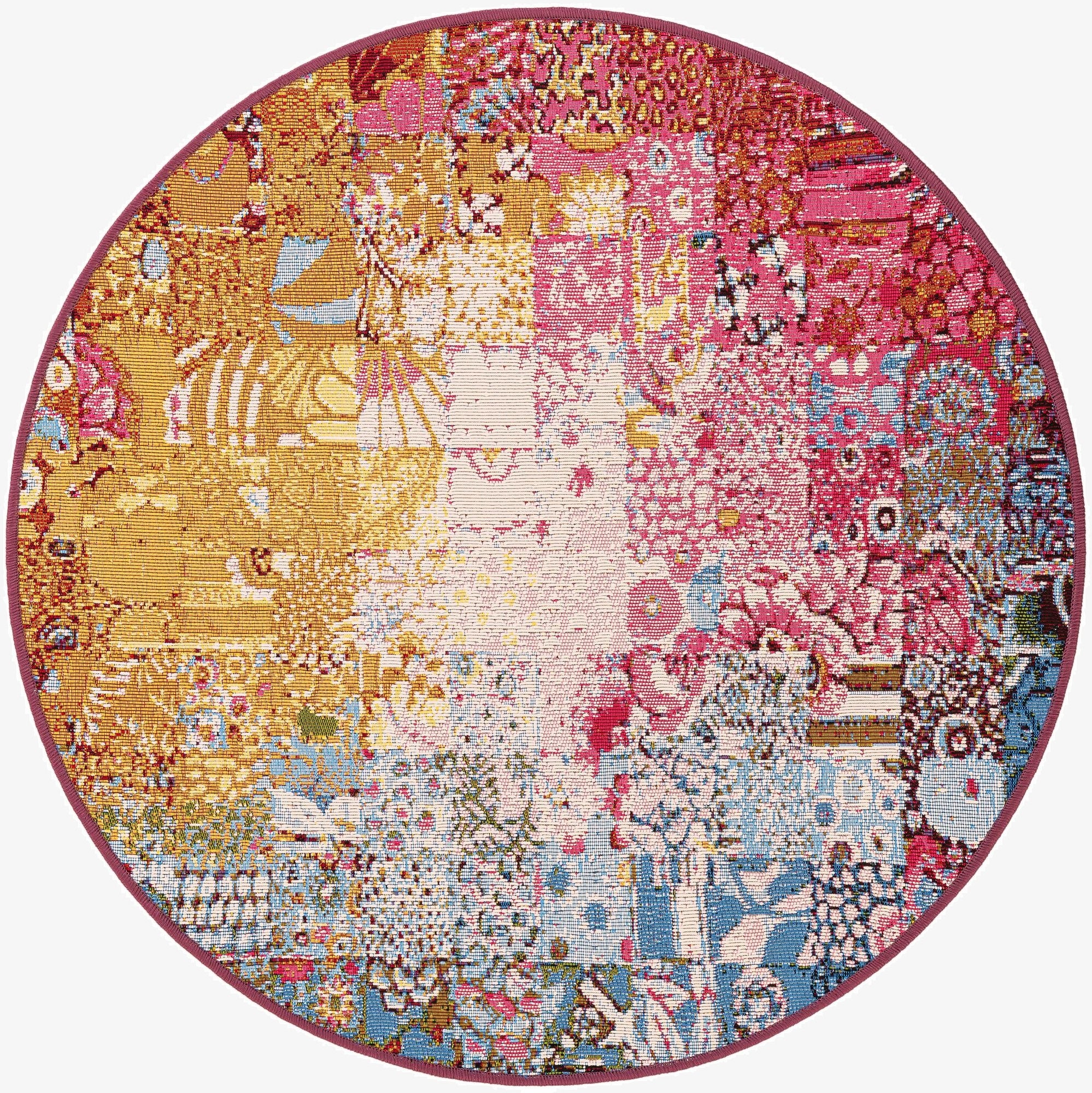 3' x 3'  Washable Modern Indoor / Outdoor Round Rug